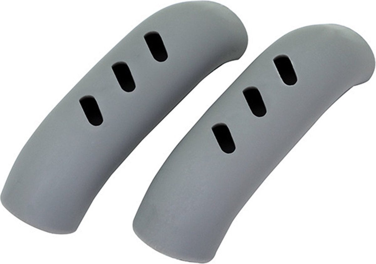 2-Piece Silicone Pot Handle Grips | Prevents Hands from Burning | Heat Resistant and Wear Resistant | Pot Lid Grip | Pan Grip | Extra Grip | Grey