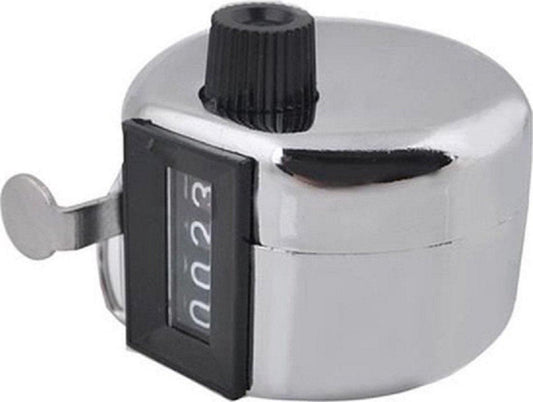 Handheld Counter | People Counter | Manual Click Counter | 4-Digit | Silver | 2 Pieces!.