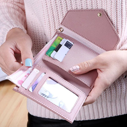 Wallet & Card Holder in 1 | Credit Card Holder | With Cash Compartment | Card Holder | Wallet | PU Leather | Pink