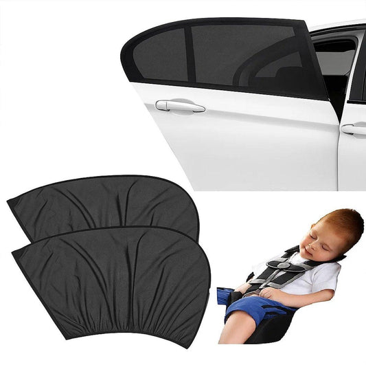 2 Pieces Car Sunshade | Car Sunshade | UV Protection SPF 30 | Rear Window Screen Sun Protection | Sunshade | Black.