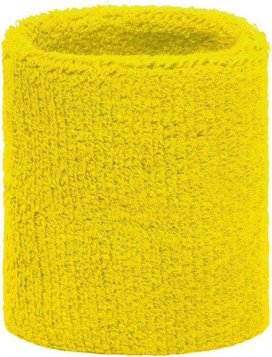 Yellow wrist sweatband