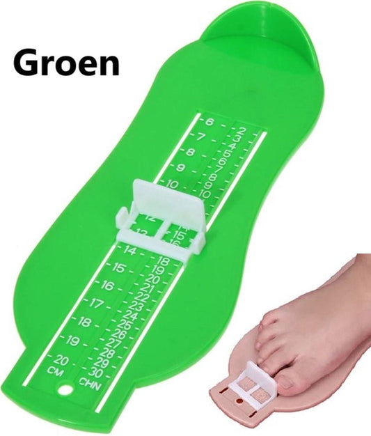 Child's Foot Measuring Tool | Child's Shoe Size Measuring Tool | Baby Shoe Measuring Tool | Baby Measurement | Green.