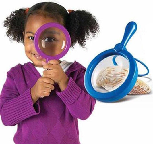 Magnifying Glass for Children | Reading Magnifier | Magnifying Glass | Insect Magnifier | Magnifying Glass | With Stand | 2X Magnification | Purple.