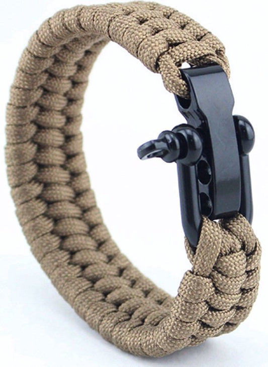 Paracord Survival Bracelet I Paracord Survival Bracelet I Extra Strong I Brown.