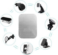 2x Metal Square Plate for Phone | Self-Adhesive Magnetic | Phone Holder | Phone Sticker | Metal Phone Plate | Round | Silver.