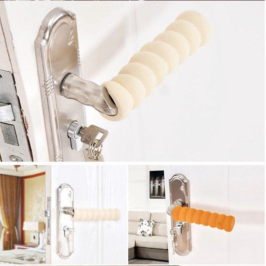 Foam Door Stopper | Wall Protector | Door Protection | Door Handle Protective Cover | Baby and Child Door Protector | White.