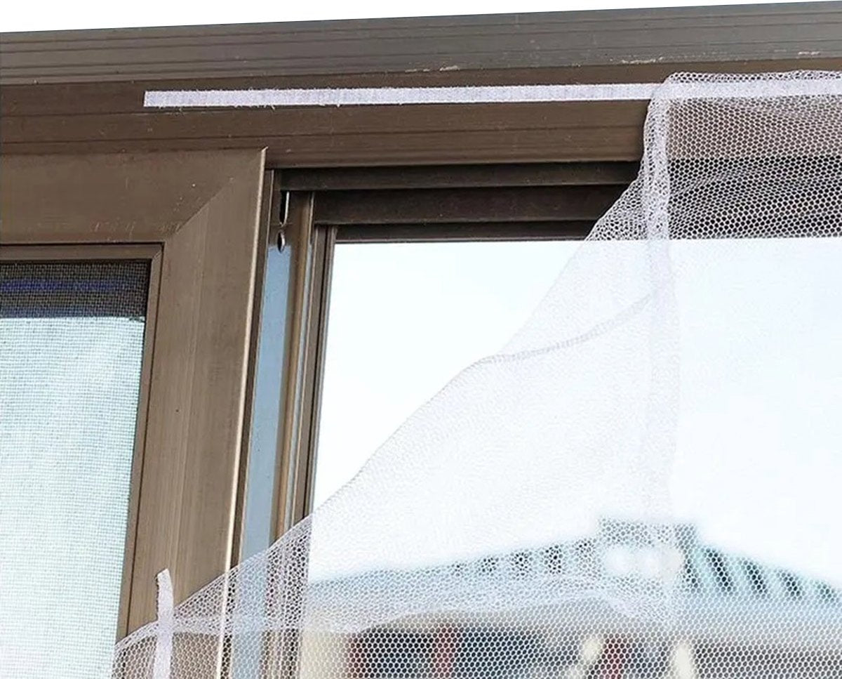 Set of 2 Insect Screens 60 x 200 CM | Window Screens | Insect Nets | Insect Mesh | Fly Screen | With Velcro Adhesive Strip | White