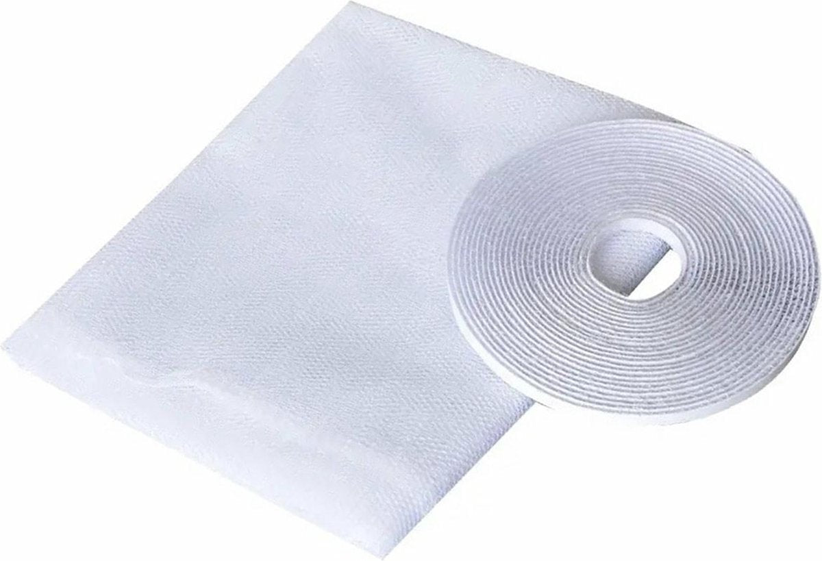 Set of 2 Insect Screens 60 x 200 CM | Window Screens | Insect Nets | Insect Mesh | Fly Screen | With Velcro Adhesive Strip | White