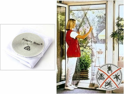 Set of 2 Insect Screens 60 x 200 CM | Window Screens | Insect Nets | Insect Mesh | Fly Screen | With Velcro Adhesive Strip | White