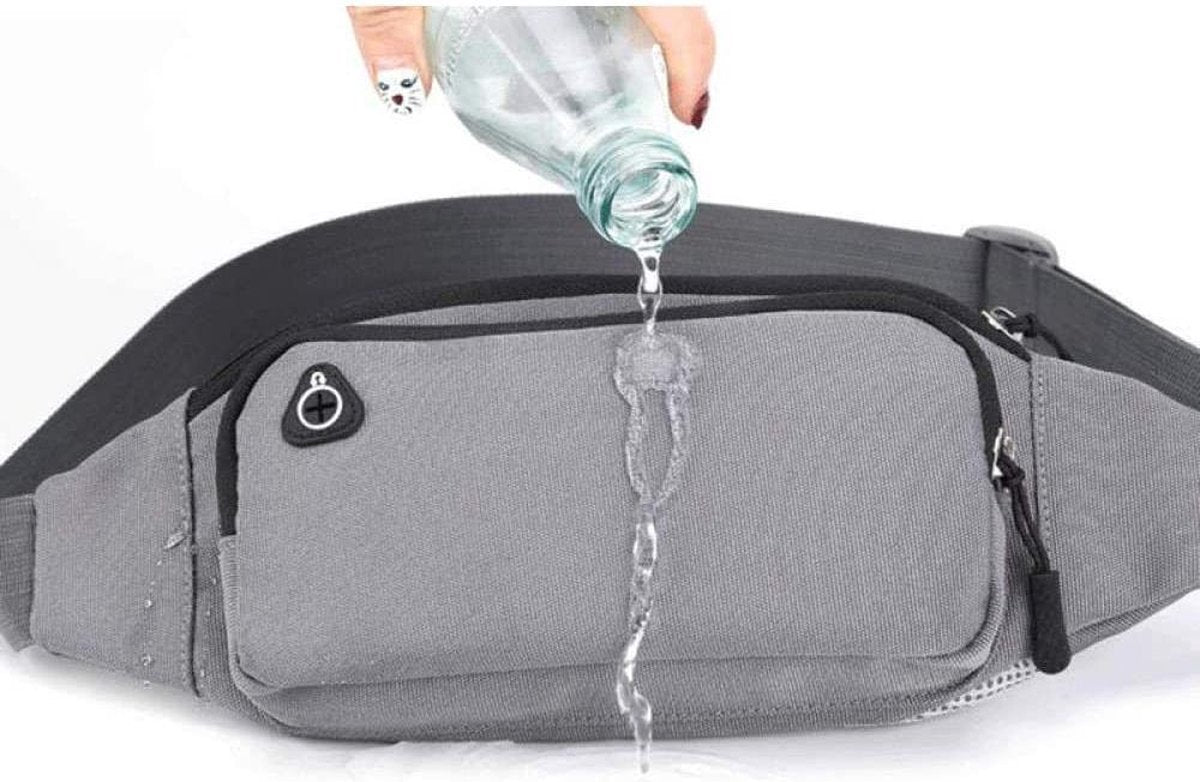 Waist Bag | Fanny Pack | Water Repellent | Pouch | Waist Bag | Waistbelt | With Smartphone Pocket | Headphone Hole | Black