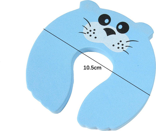Doorstop - Foam - Blue - Child Safety - Door Protector - Animal - Door Clamp.