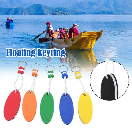 Floating Keychain | EVA Foam | For Large Keyring | Foam | Bumper | Key Float | Oval | Red.
