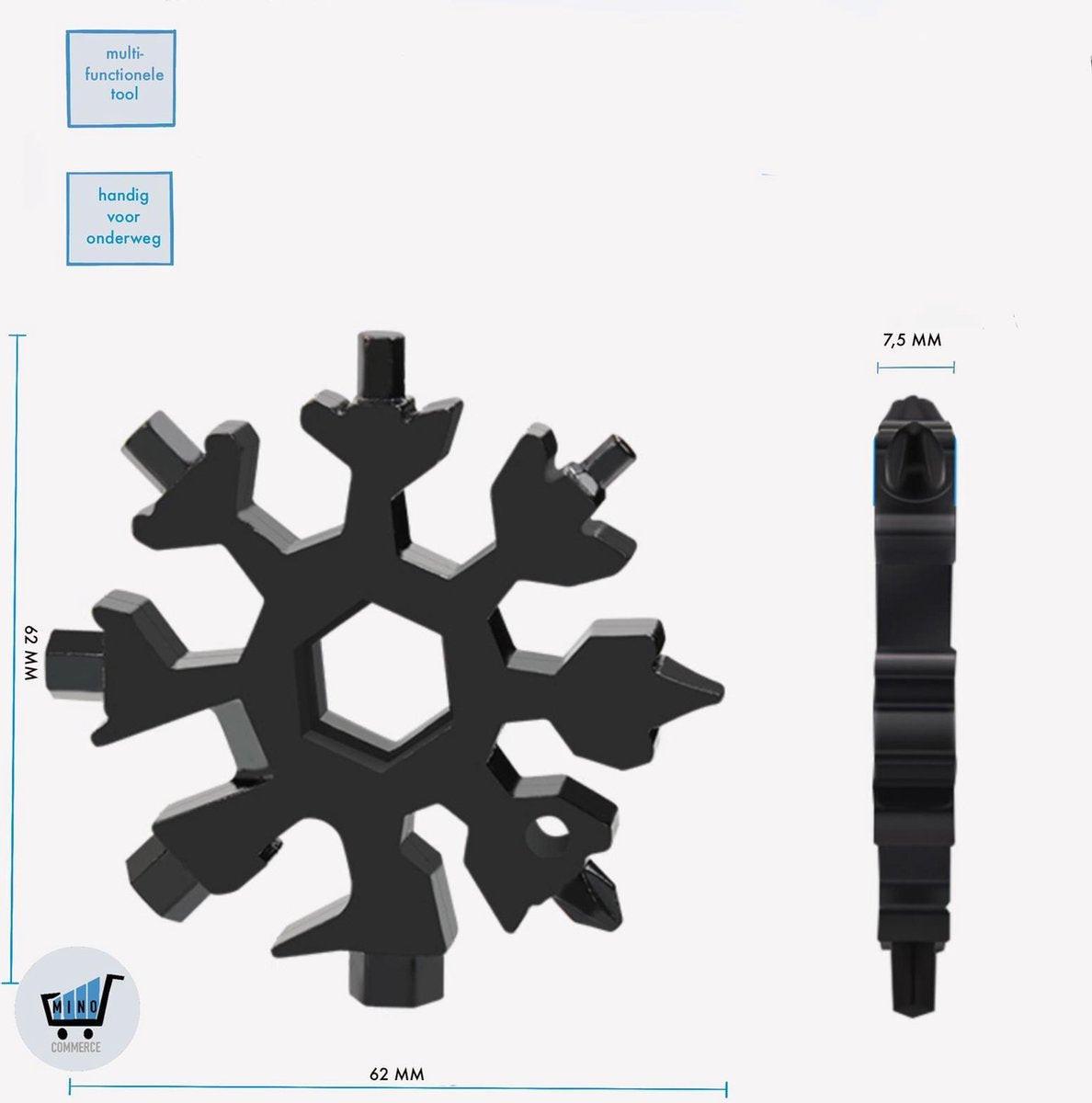 Snowflake - 18 in 1 Multifunctional tool â Stainless Steel Bottle Opener and Screwdriver..