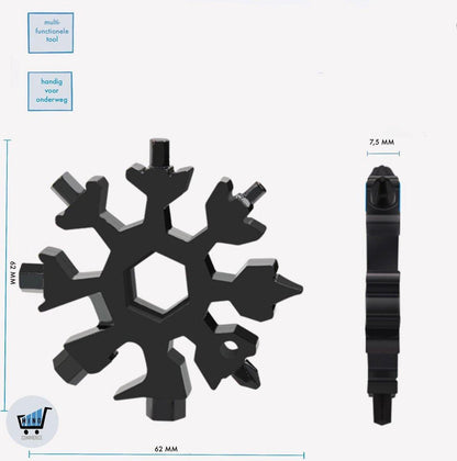 Snowflake - 18 in 1 Multifunctional tool â Stainless Steel Bottle Opener and Screwdriver..