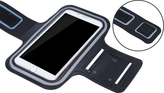 Sports armband XL suitable for screens up to 6.5 inches, among others, for iPhone 6/6s/7/8, Samsung S7/S8/S9, Huawei P10 - Black.