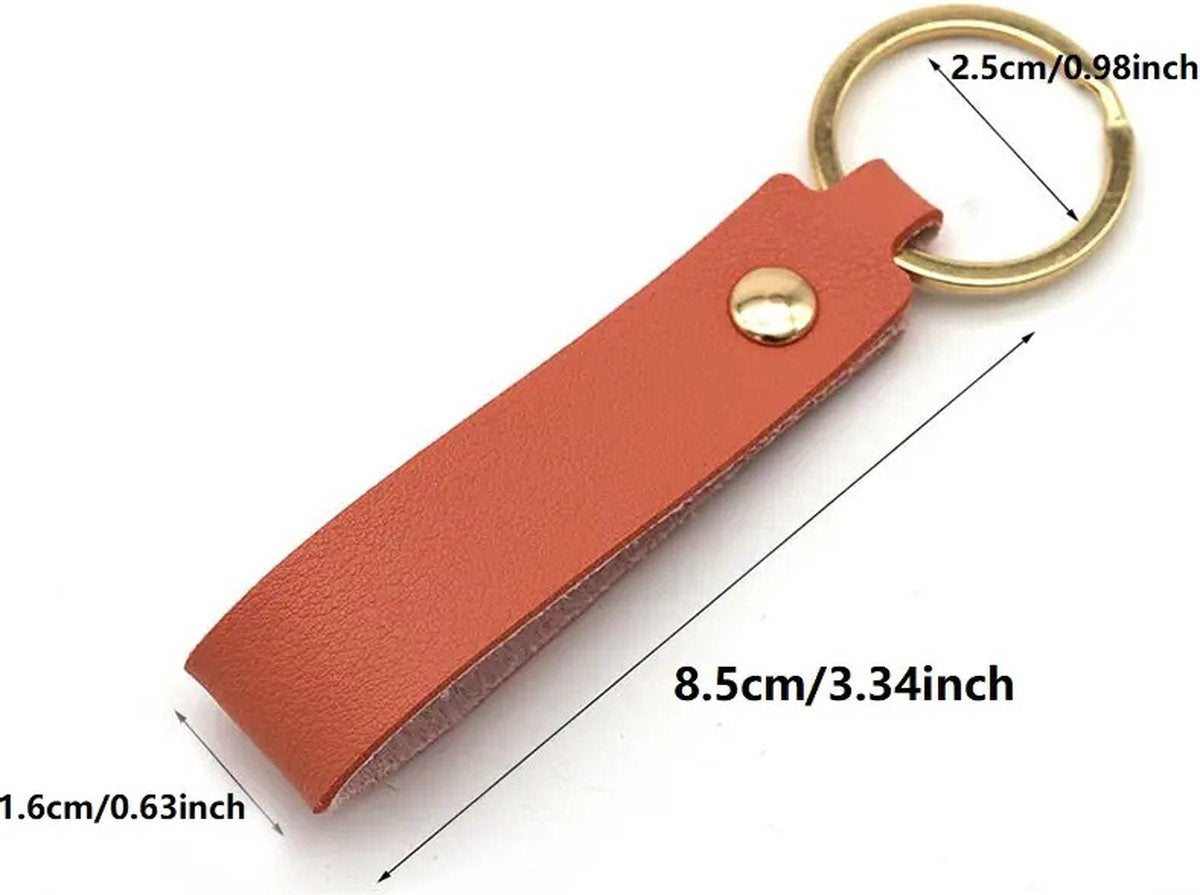Keychain | Key Holder | PU Leather Keychain | Universal | Brown