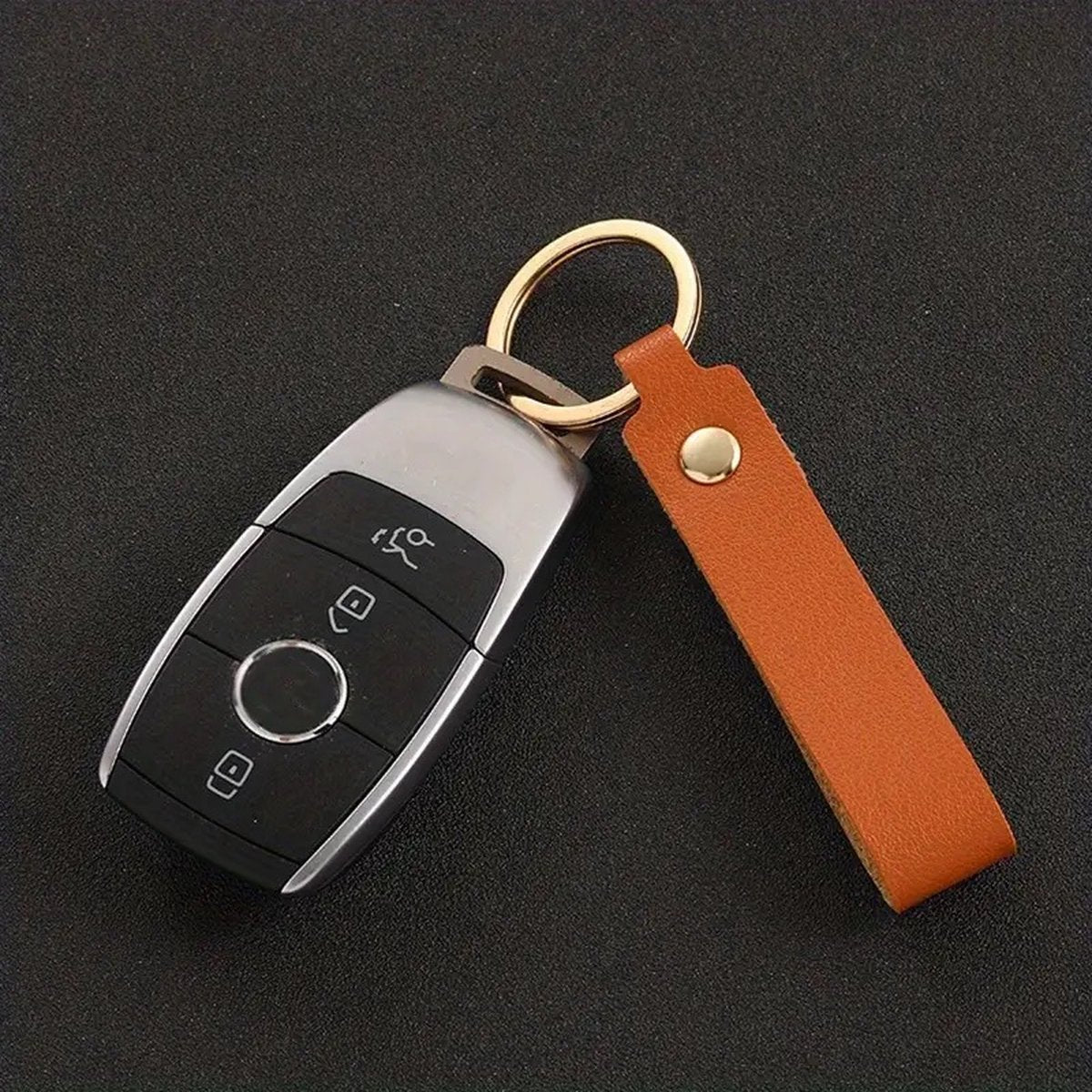 Keychain | Key Holder | PU Leather Keychain | Universal | Brown