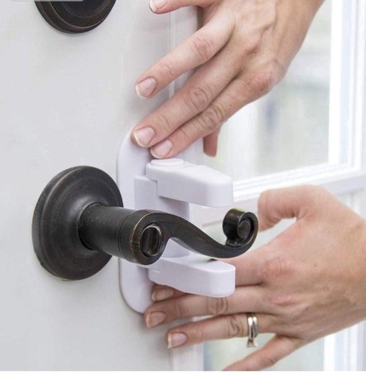Door Handle Security for Children | Door Handle Lock | Child Safety Lock | Child Lock for Doors | Baby Door Handle Security | Set of 2.