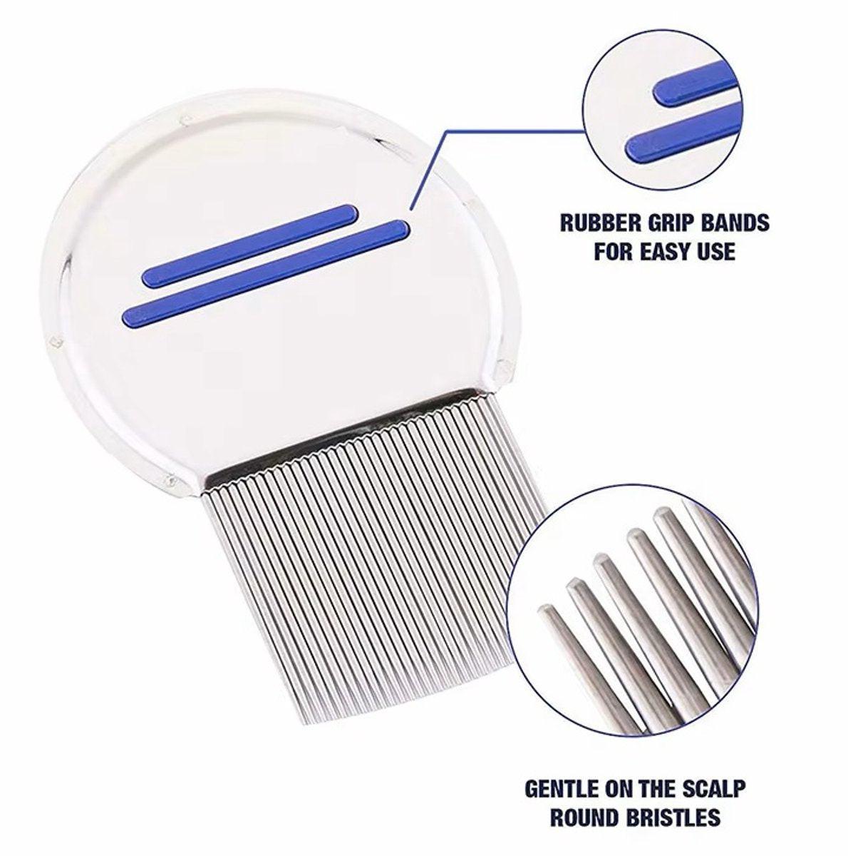 Lice Comb for Child & Pet | Lice Brush | Flea Comb | Nits Comb | Dust Comb | Lice Remover | Stainless Steel | Green.
