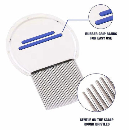 Lice Comb for Child & Pet | Lice Brush | Flea Comb | Nits Comb | Dust Comb | Lice Remover | Stainless Steel | Green.