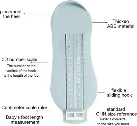 Child's Foot Measuring Tool | Child's Shoe Size Measuring Tool | Baby Shoe Measuring Tool | Baby Measurement | Pink.
