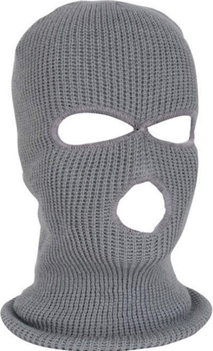 2x Facemask I Sports hat I Three-hole hat I Ski hat I Bivouac I Balaclava I One Size I Gray.