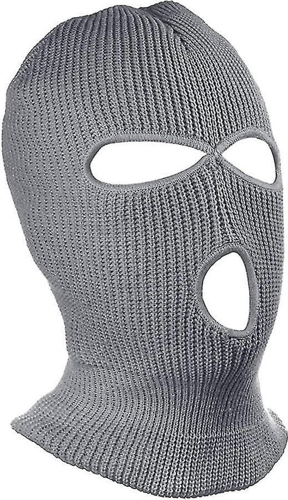 2x Facemask I Sports hat I Three-hole hat I Ski hat I Bivouac I Balaclava I One Size I Gray.