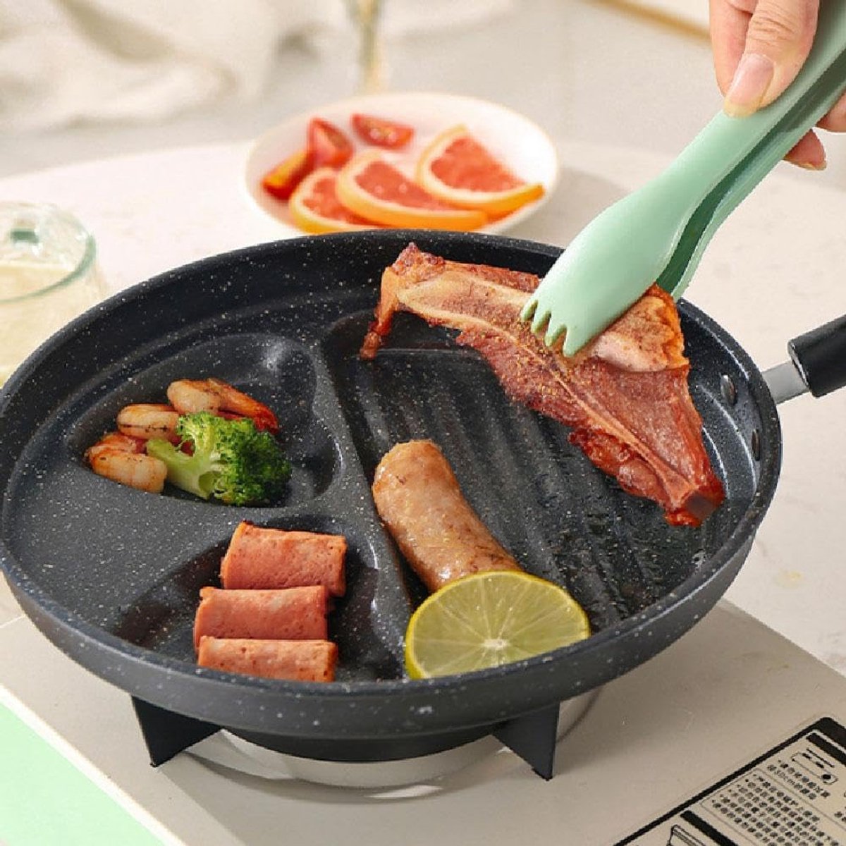 Non-stick egg pans - Cast iron egg frying pan - Breakfast burger egg pancake maker - for fried eggs, pancakes - Suitable for gas stoves and induction cooktops