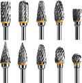 Double-sided carbide rotary cutter - Carbide rotary cutter set - 1/8" shank cutters, drill bits, DIY woodworking, engraving, metal polishing, engraving and drilling.