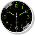 Luminous digital quartz wall clock - 20 cm - Modern minimalist silent clock for living room and bedroom - Stylish wall clock for home use