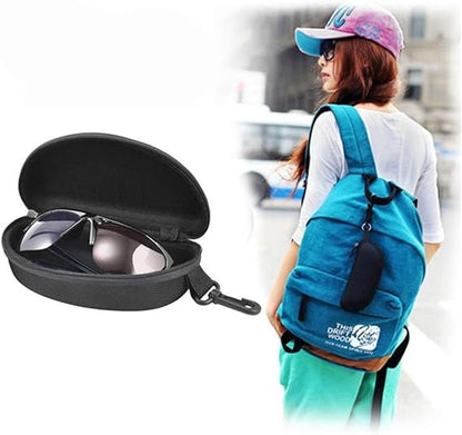 Portable Glasses Case Hard Case - Glasses Pouch - Waterproof Sunglasses Storage - Hard Box With Zipper and Olip - Durable Protective Case for Glasses