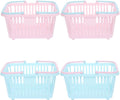 4 Pieces Mini Shopping Basket Toys - Plastic with Handle - For Children Pretend Play.