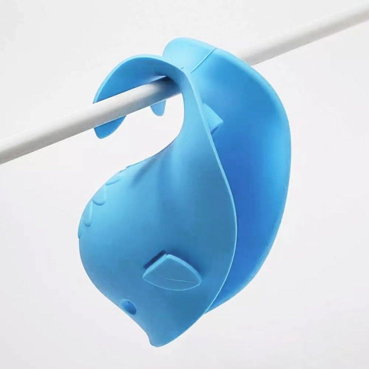 Bath Faucet Cover - Soft silicone safety protector for children, toddlers, and babies - Cute whale design, nice bath gift for children - blue.
