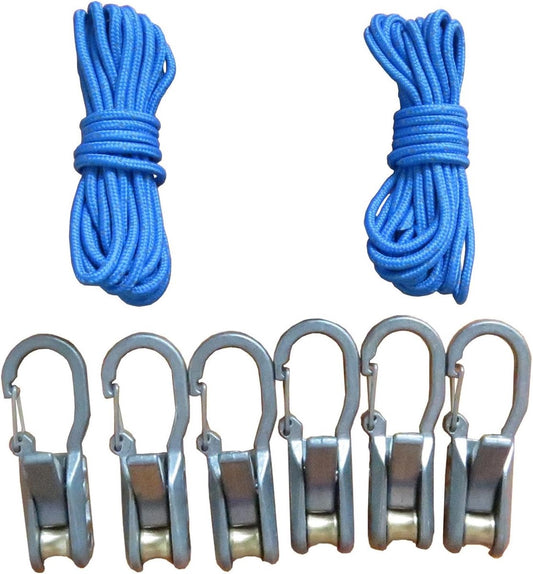 Paracord Adjusters 6-pack â With locking buckle, camping/boat.