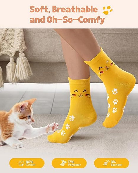 Cat socks - Funny, new gifts for animal lovers - Ultra-soft and comfortable design - Unique gift for mother, wife, and girlfriend - Christmas gifts and birthday gifts.