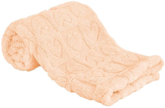 Baby  - et with heart motif, ultra-soft, cozy baby  - ets for girls and boys, soft baby and toddler  - ets for newborn babies, gifts for the crib and stroller (76 x 102 cm) (apricot pink).