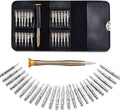 Screwdriver Set - 25-in-1 Repair Kit - Screwdriver Set with Protective Case - Professional Repair Kit for Mobile Phones, Laptops, and Glasses - Includes Torx, Y-, slotted, and triangle screwdrivers..