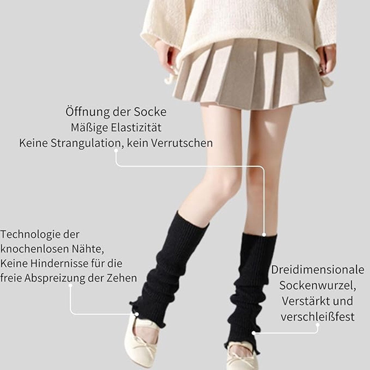 Winter leg warmers - Women's Oktoberfest leg warmers - Black women's leg warmers - Children's leg warmers - High knee socks and ankle warmers