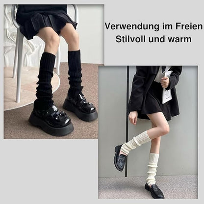 Winter leg warmers - Women's Oktoberfest leg warmers - Black women's leg warmers - Children's leg warmers - High knee socks and ankle warmers