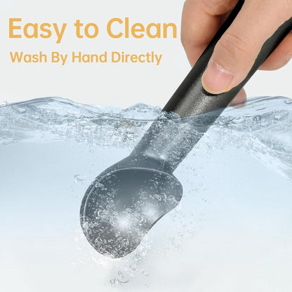 Ice Cream Scoop-Ice Cream Spoon - 17.8 cm - Kitchen Utensils-Frost-Resistant - Aluminum - Sturdy and durable - Easy to clean - Suitable for Italian ice cream, cookie dough, sorbet, almond ice cream (Black)
