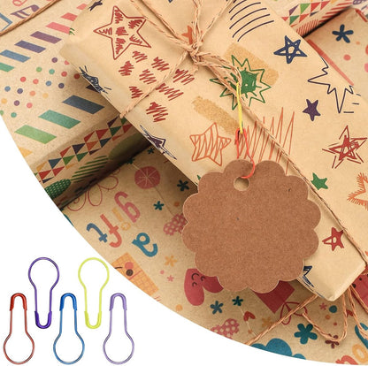 300 Pear-shaped safety pins - 10 colors available - Gourd-shaped metal pins - Pumpkin pins - Pear-shaped safety pins - Sewing markers - Line markers - Suitable for crochet, knitting, and DIY crafts