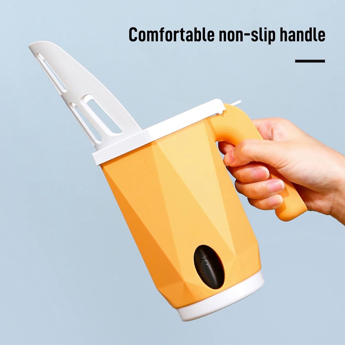 Cat Litter Scoop - Cat Litter Scoop with Collection Bin - Innovative Cat Litter Scoop Set with Waste Bin - Removable Scoop Holder - Large Capacity & Foldable (Yellow)