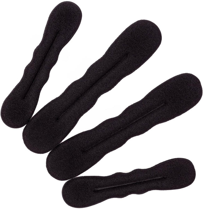 Magic Foam Mushrooms 4-piece – Black, for hairstyles (2 small/2 large) Hover Image