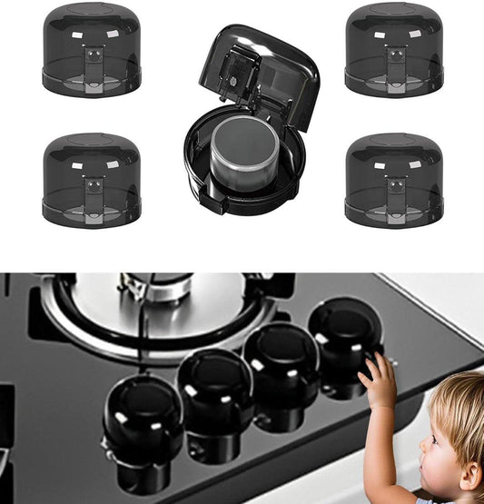Child-safe Stove Knob 5-pack â With lock, universal, black.