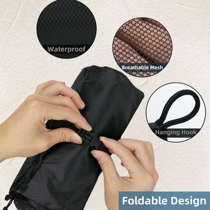 Men's travel toiletry bag - Hanging toiletry bag with waterproof shaver organizer - Makeup and travel essentials container with multiple compartments - Outdoor gift for men (black)