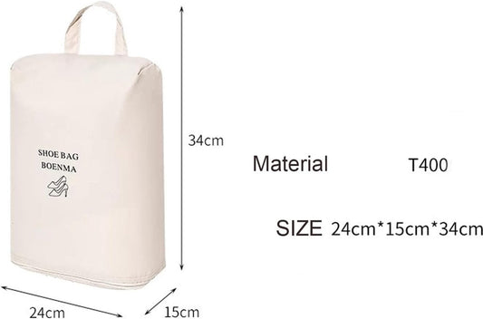 2-piece shoe bag - Travel and home organization - Sealed and waterproof shoe bag - breathable and odor-free for freshness (off-white)