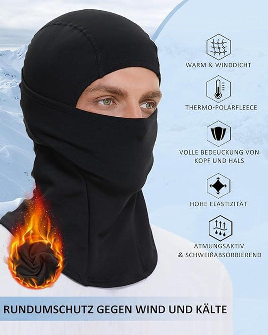 Face mask - Winter Sturmhaube Fahrrad Motorrad Ski Schlauchschal (Unisex) Black.