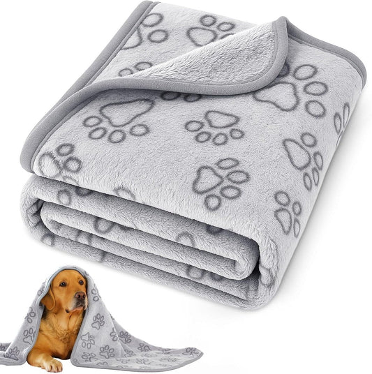 100x160cm Dog blankets for medium-sized dogs, cats, Premium soft dog blankets for small dogs, washable, Puppy blanket, Dog supplies for puppies (grey)