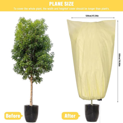 Winter covers for outdoor plants 120x180 cm - 2-pack - Frost protection - Reusable - With drawstring