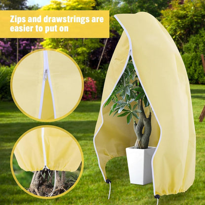 Winter covers for outdoor plants 120x180 cm - 2-pack - Frost protection - Reusable - With drawstring